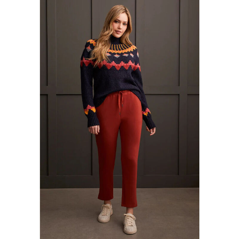 Tribal Mock Neck Intarsia Sweater Womens image number 0